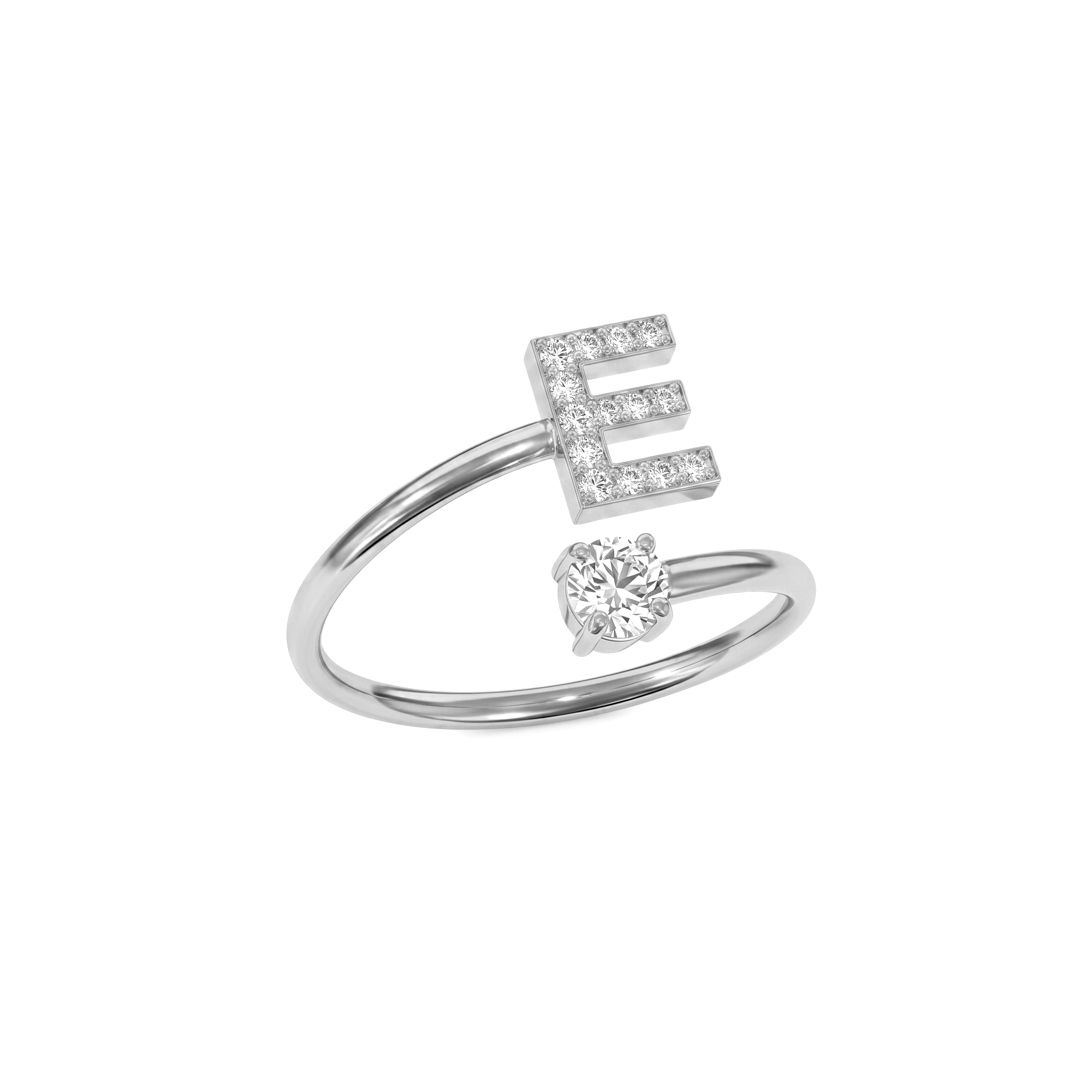 Adjustable Initial Ring "Celeste"