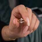 Adjustable Initial Ring "Celeste"