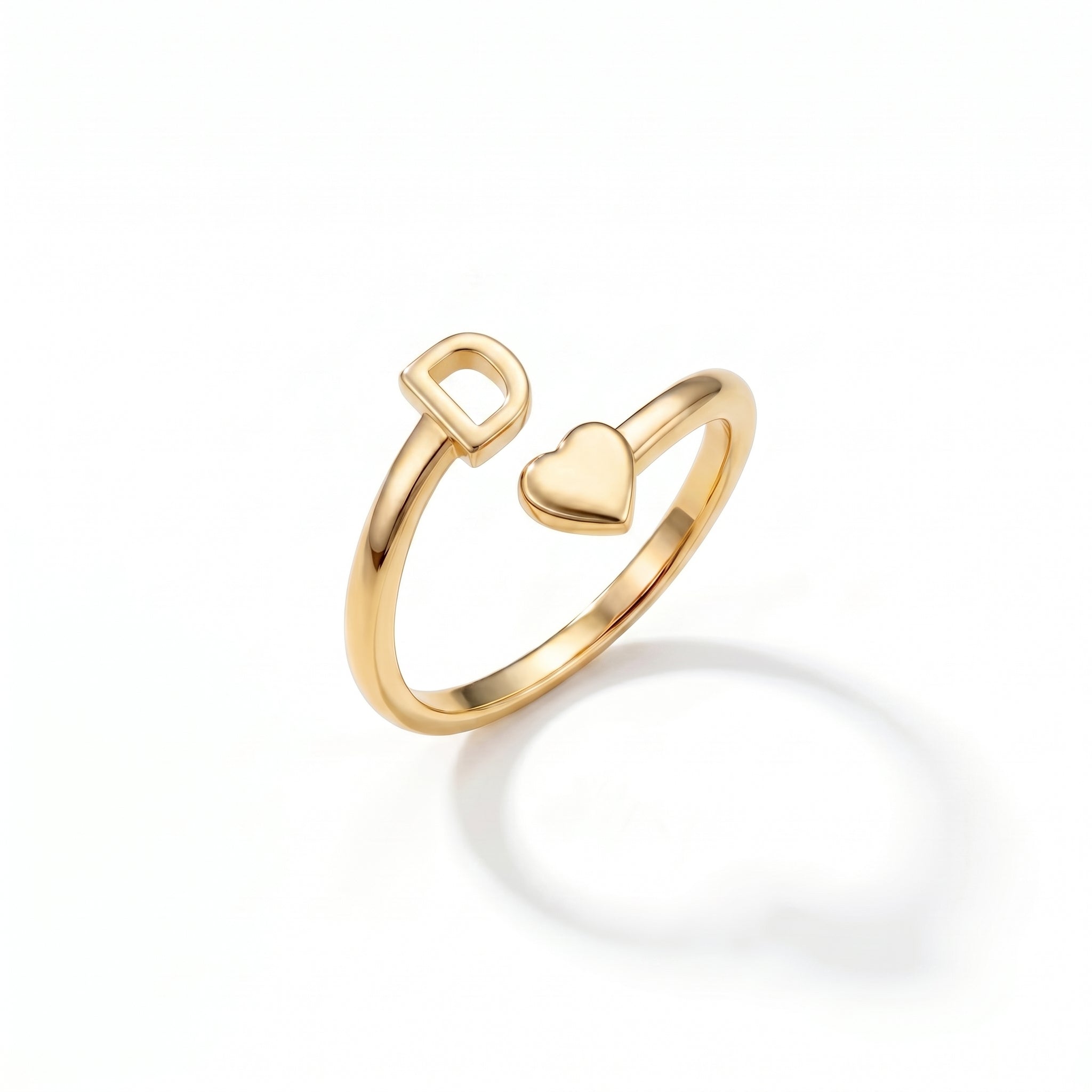 Adjustable Initial Ring "Sweetheart"