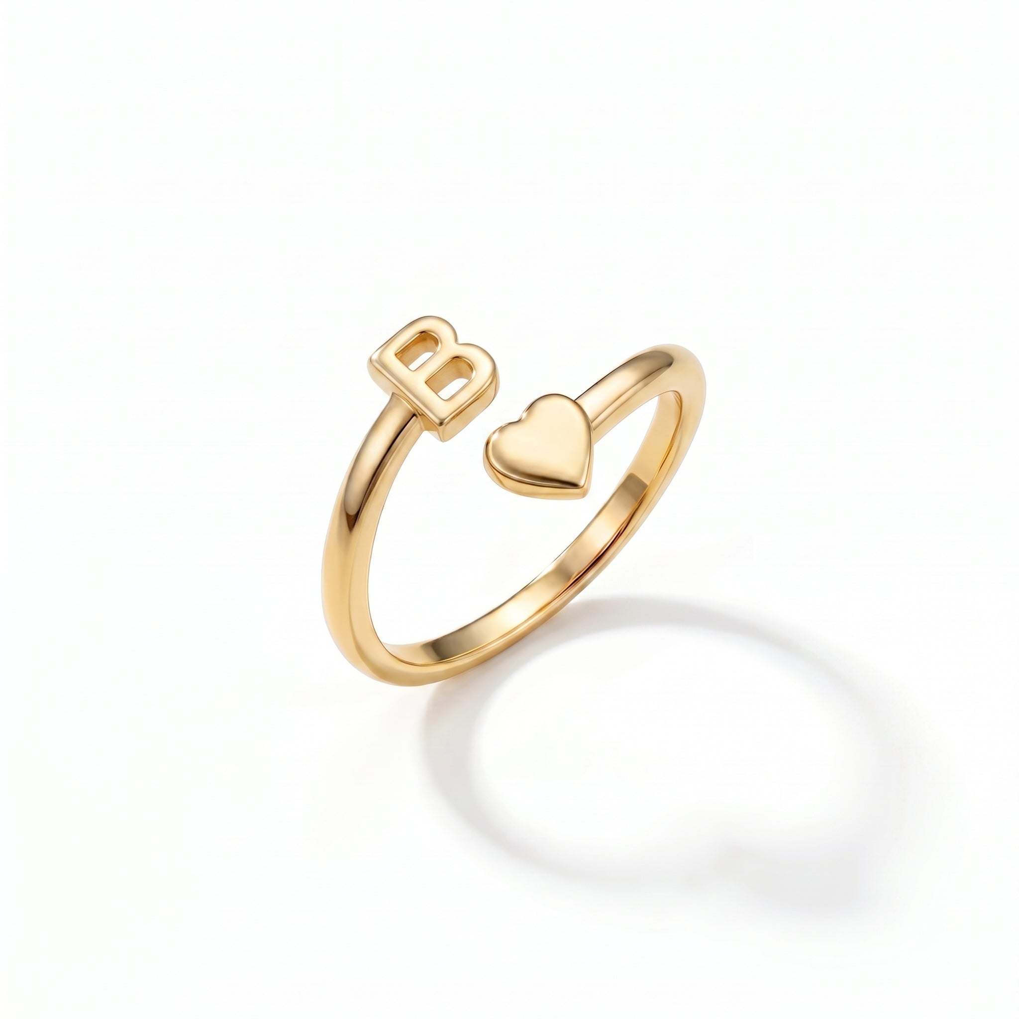 Adjustable Initial Ring "Sweetheart"