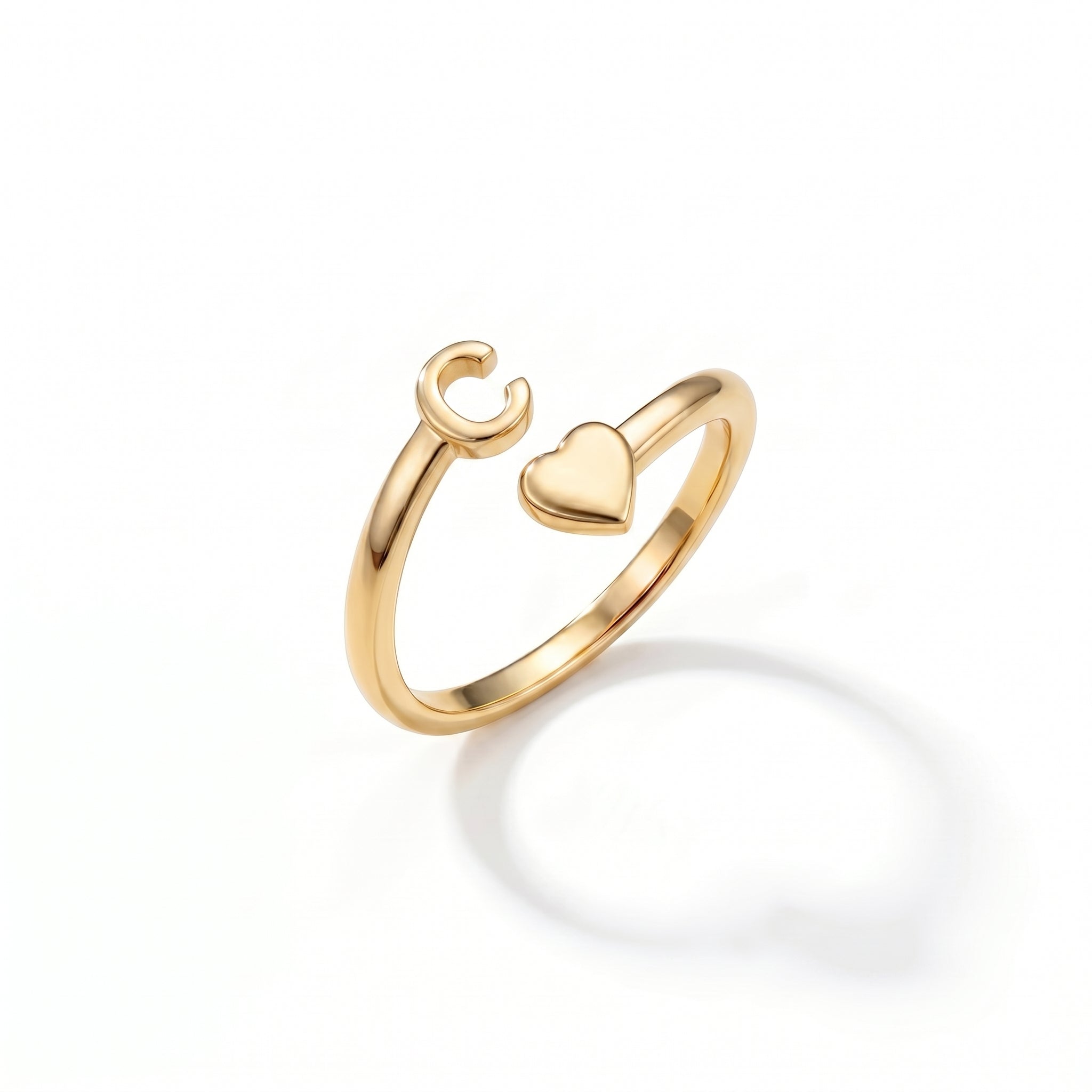 Adjustable Initial Ring "Sweetheart"