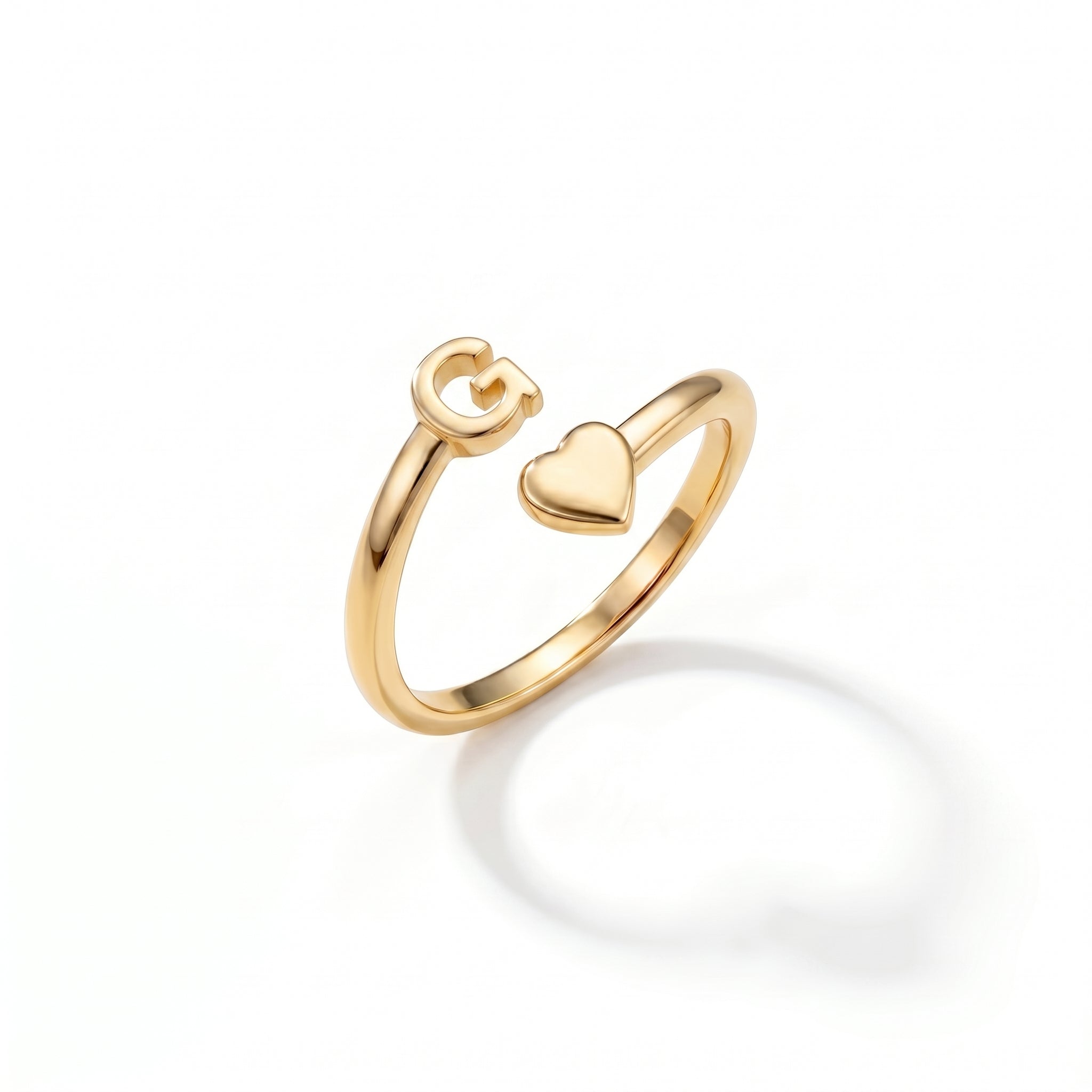 Adjustable Initial Ring "Sweetheart"