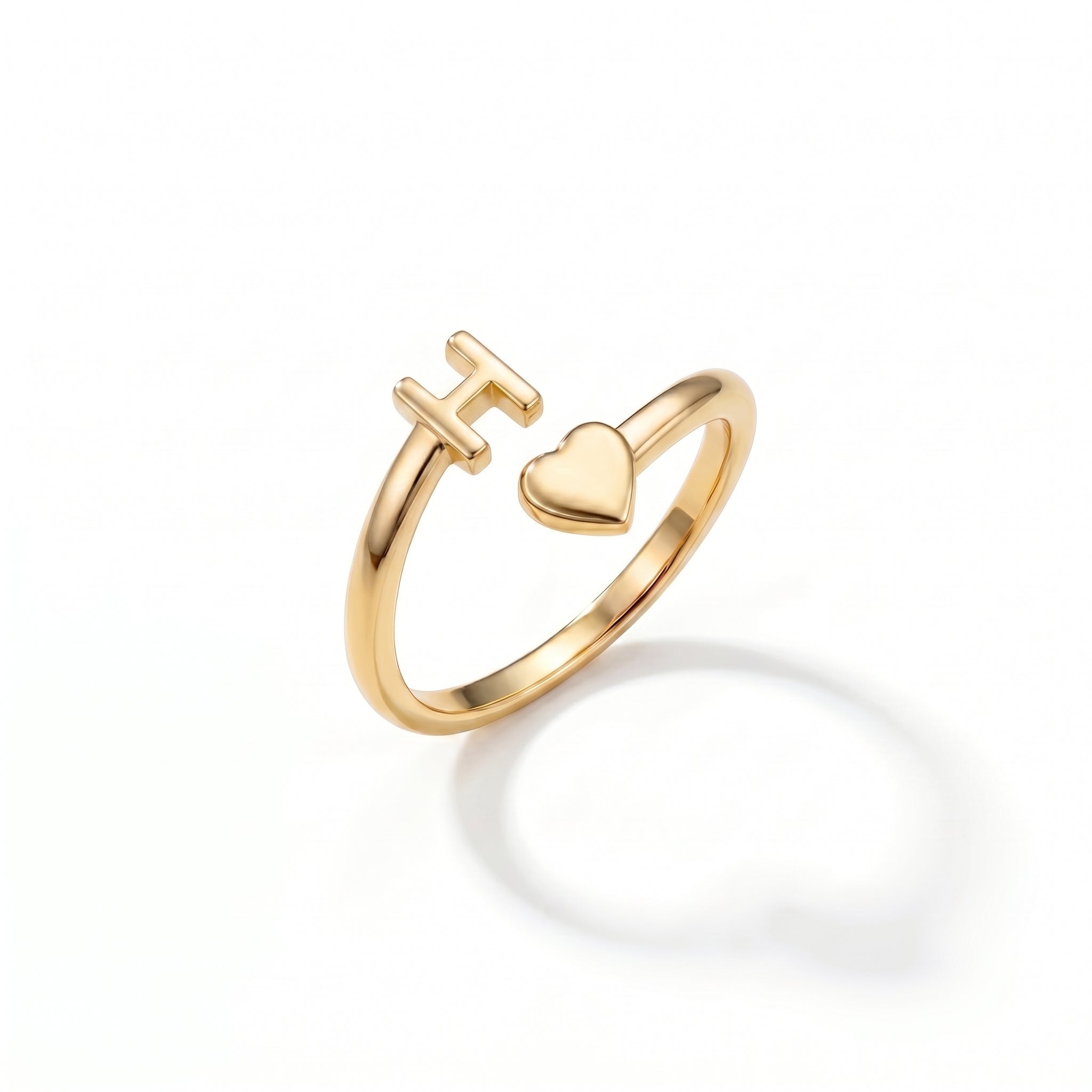 Adjustable Initial Ring "Sweetheart"