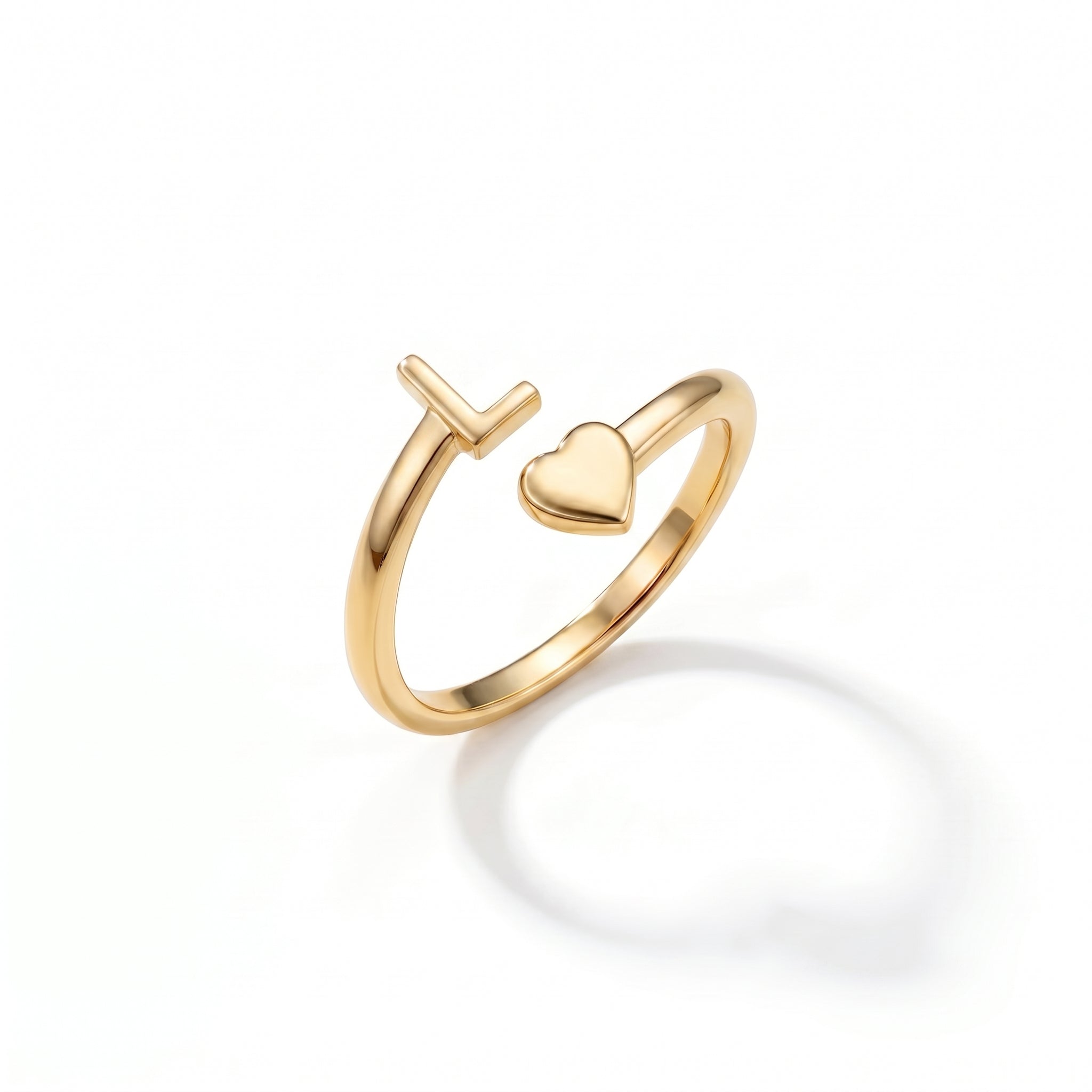 Adjustable Initial Ring "Sweetheart"