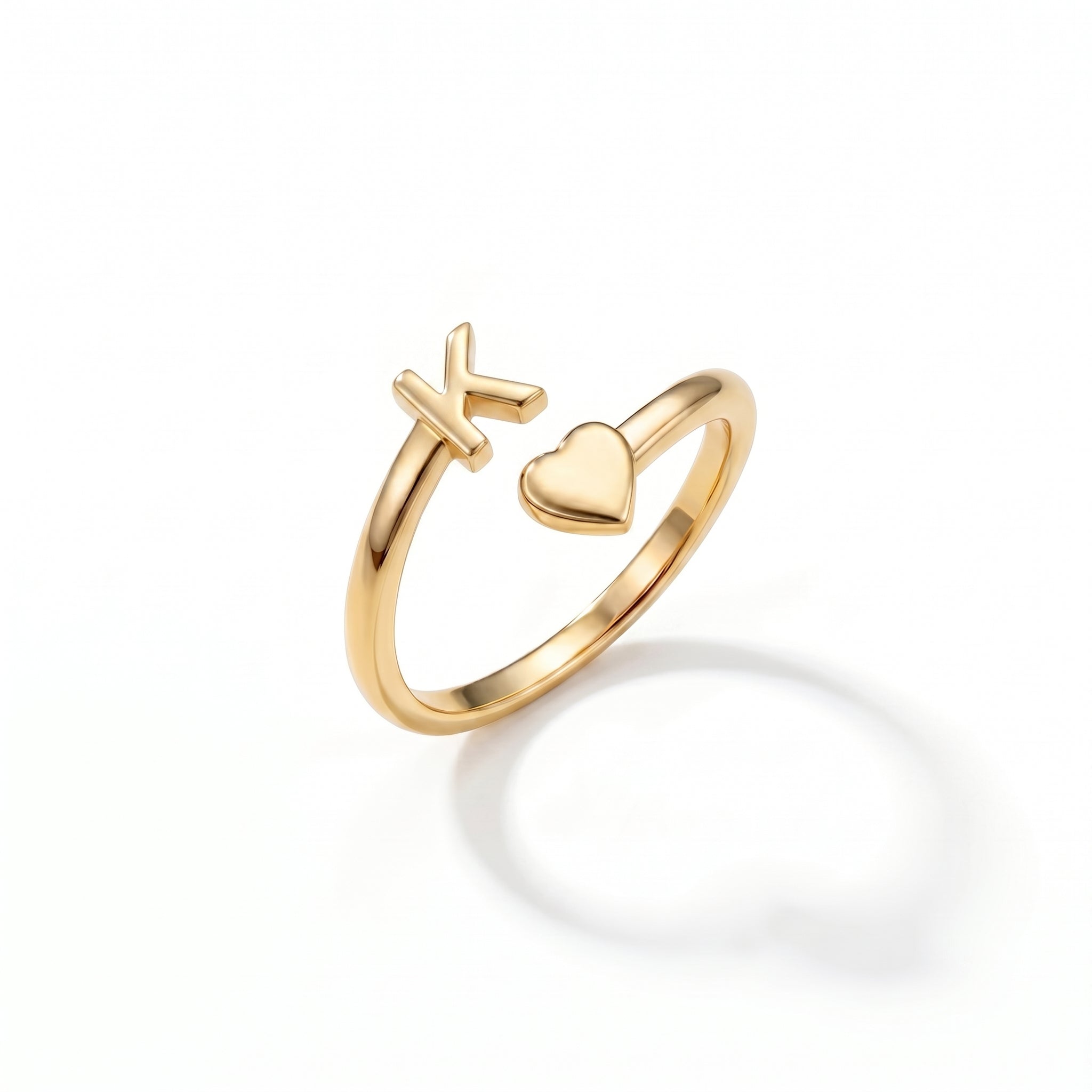 Adjustable Initial Ring "Sweetheart"