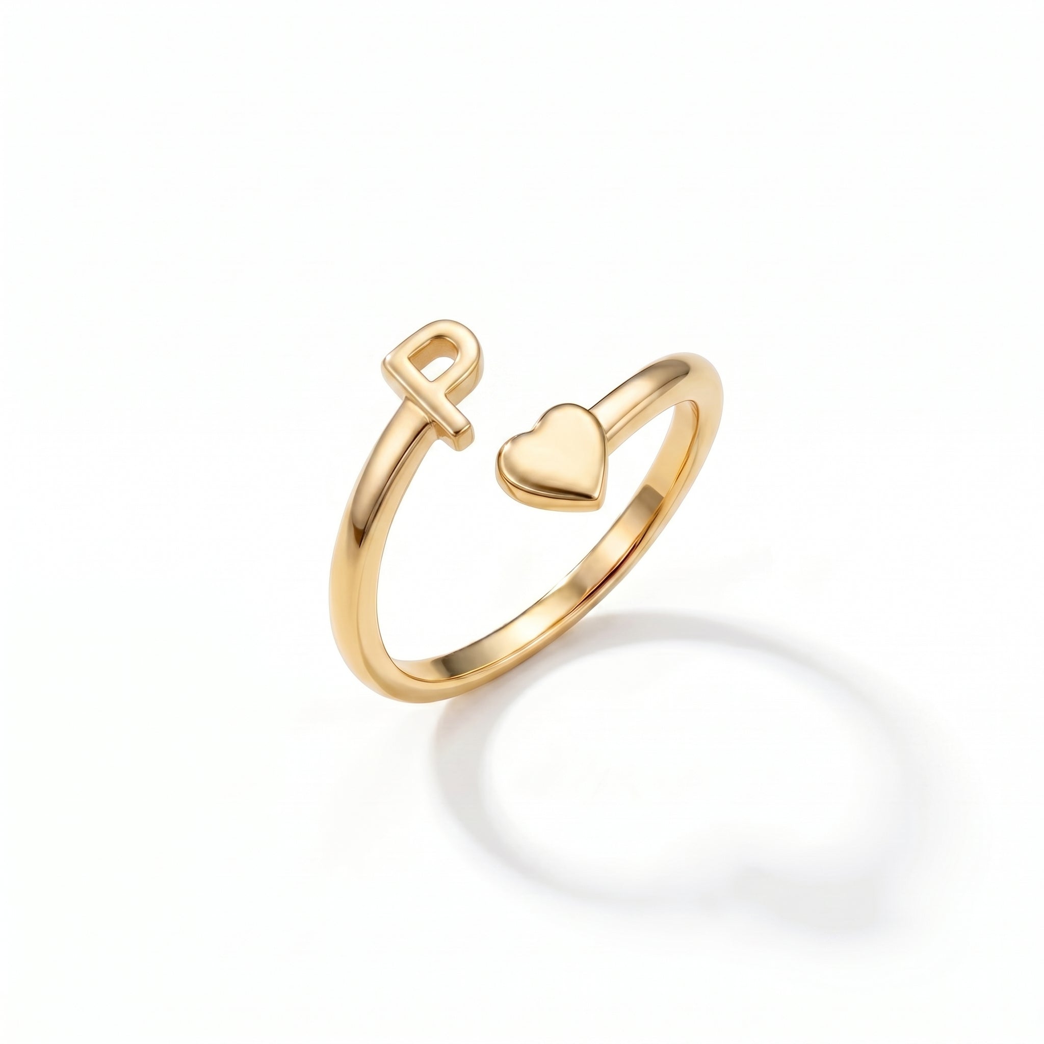 Adjustable Initial Ring "Sweetheart"