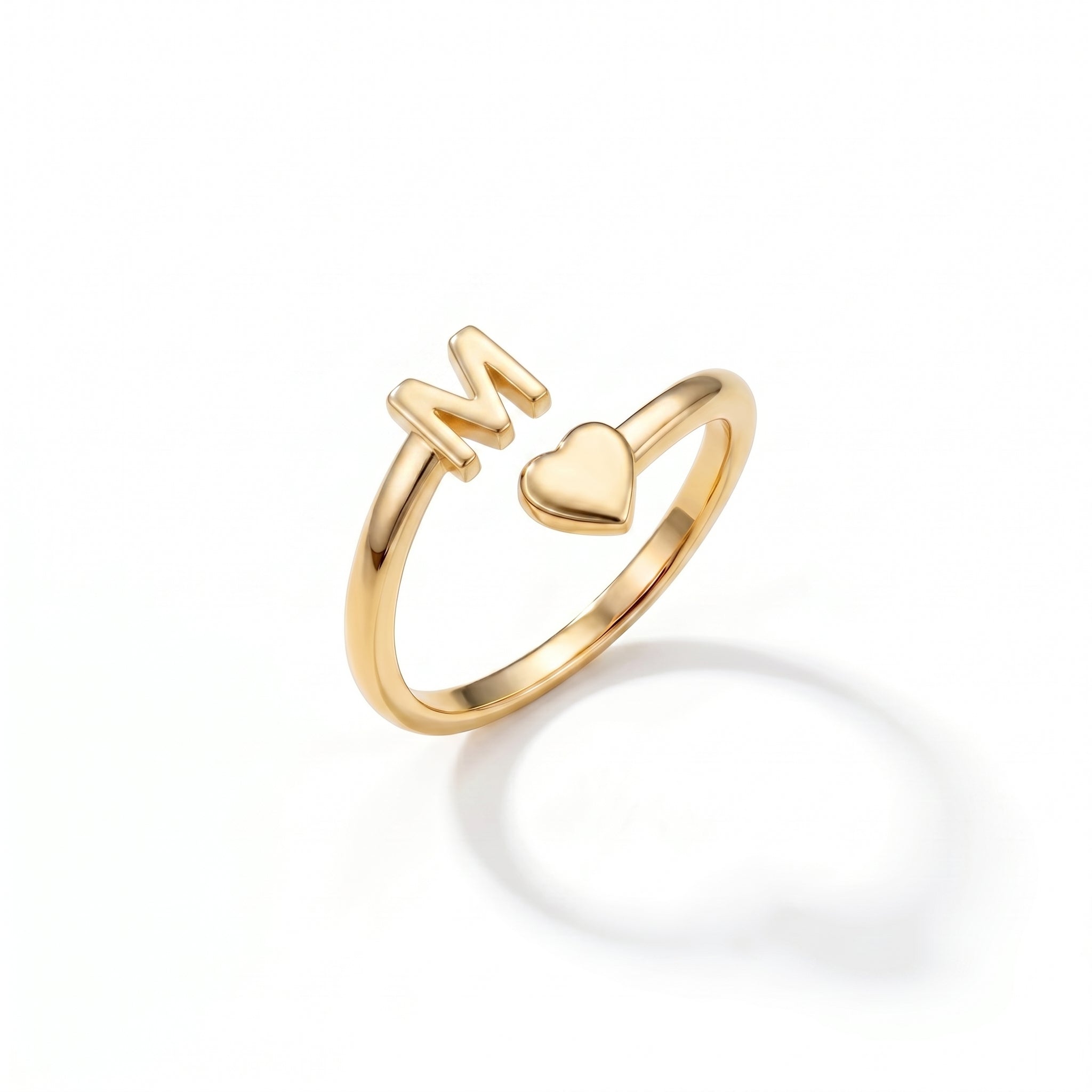 Adjustable Initial Ring "Sweetheart"