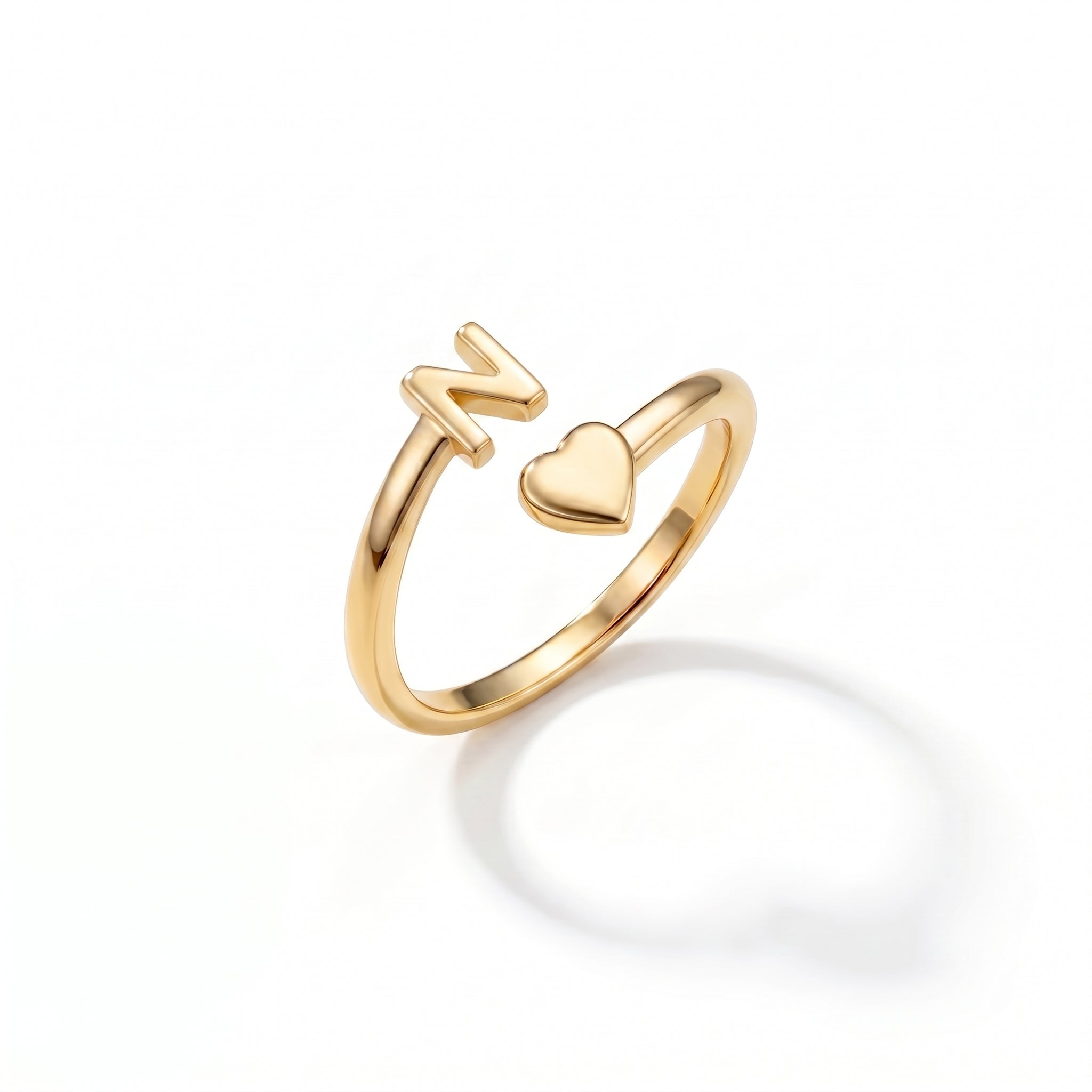 Adjustable Initial Ring "Sweetheart"