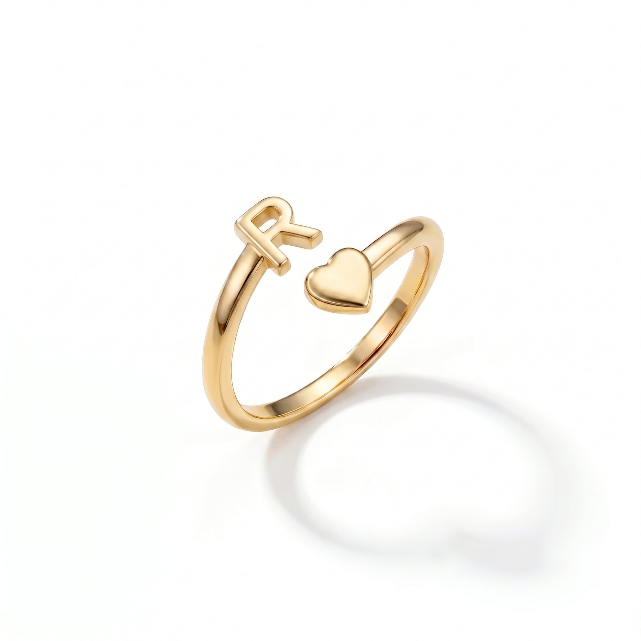 Adjustable Initial Ring "Sweetheart"