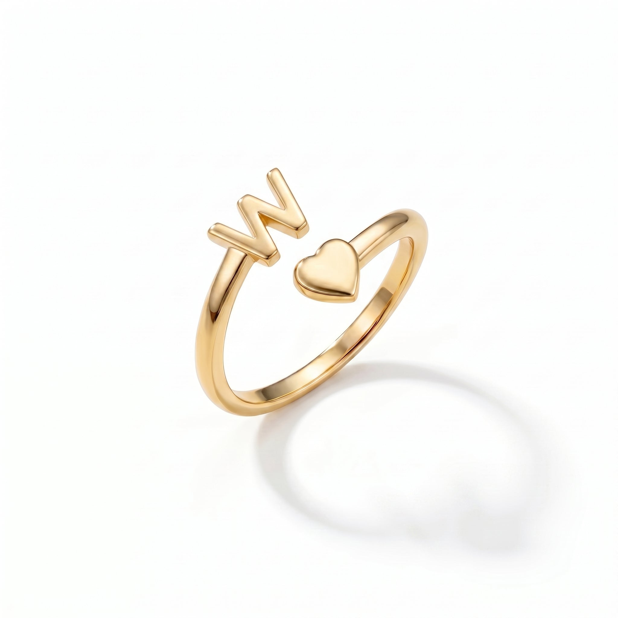 Adjustable Initial Ring "Sweetheart"