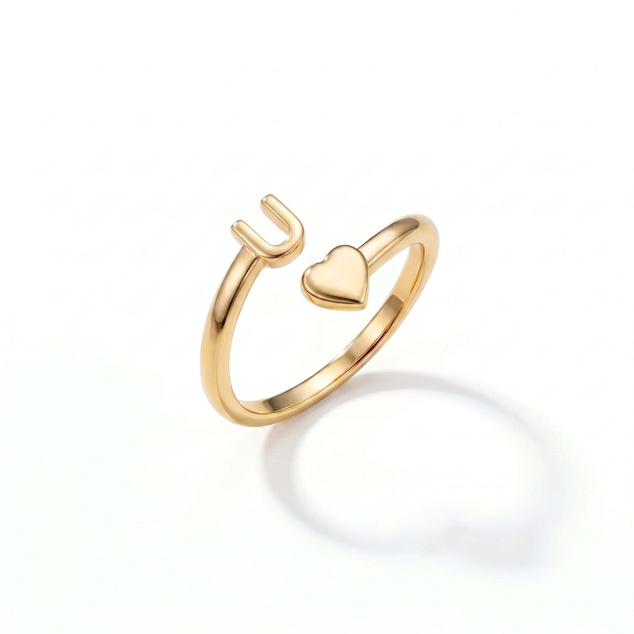 Adjustable Initial Ring "Sweetheart"