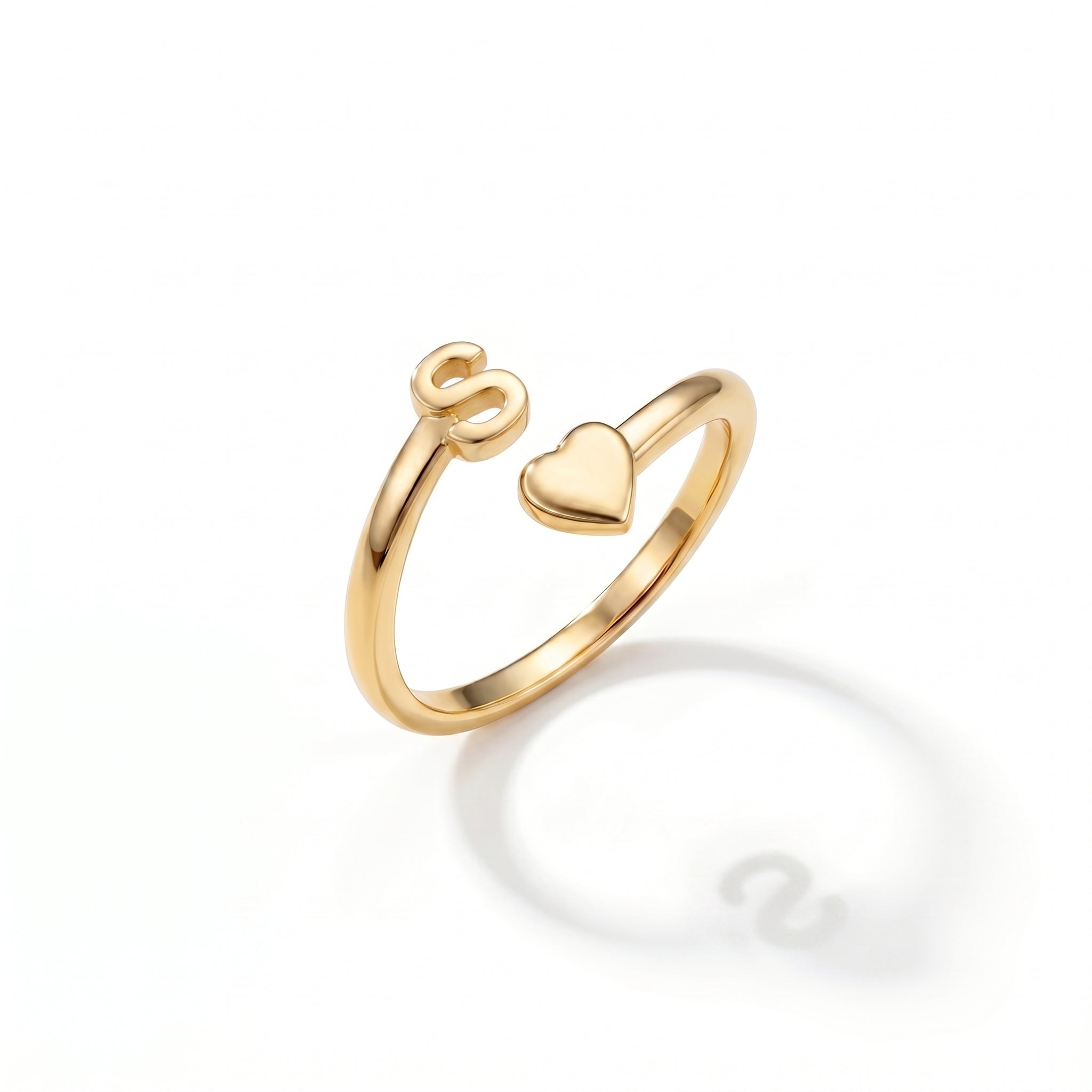 Adjustable Initial Ring "Sweetheart"