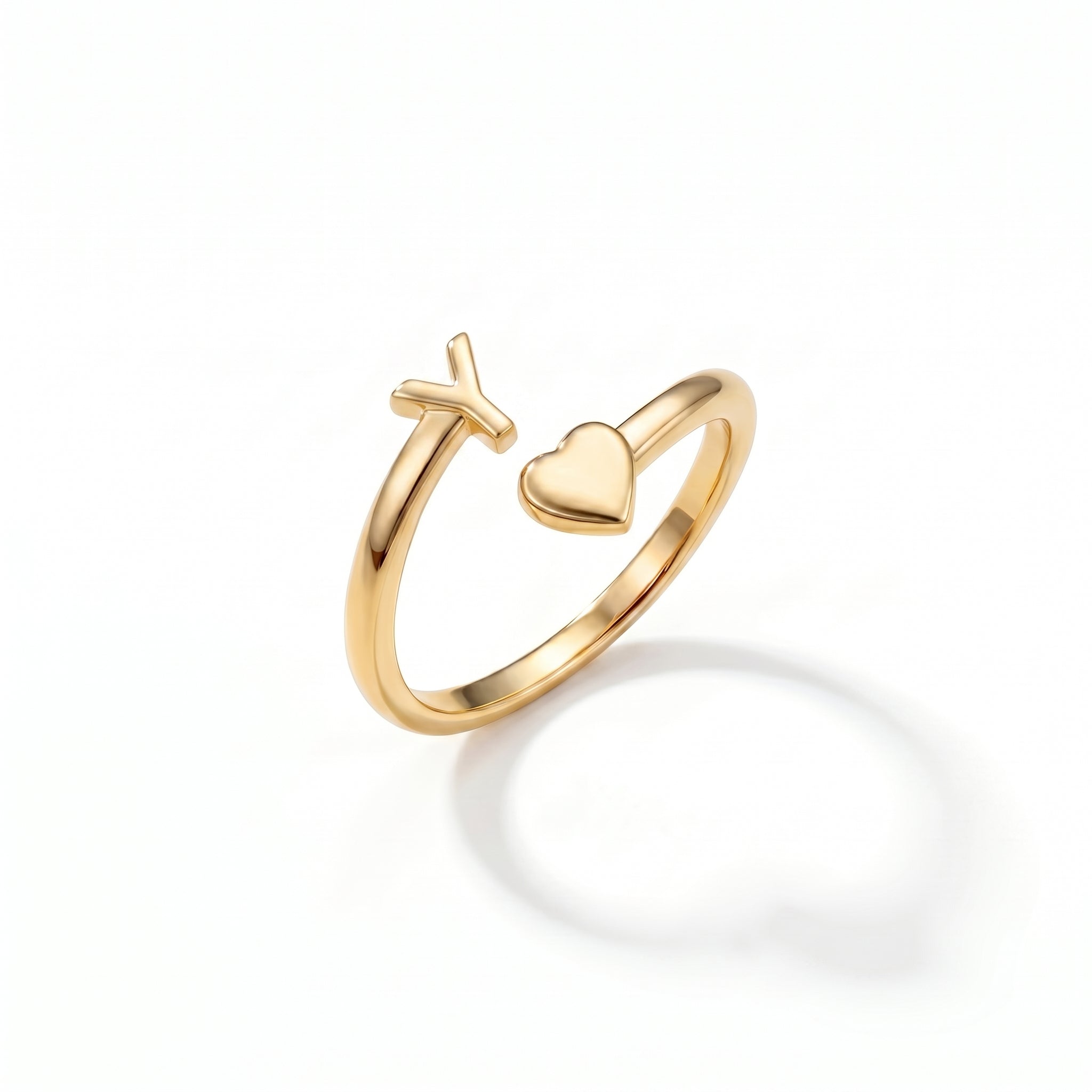 Adjustable Initial Ring "Sweetheart"