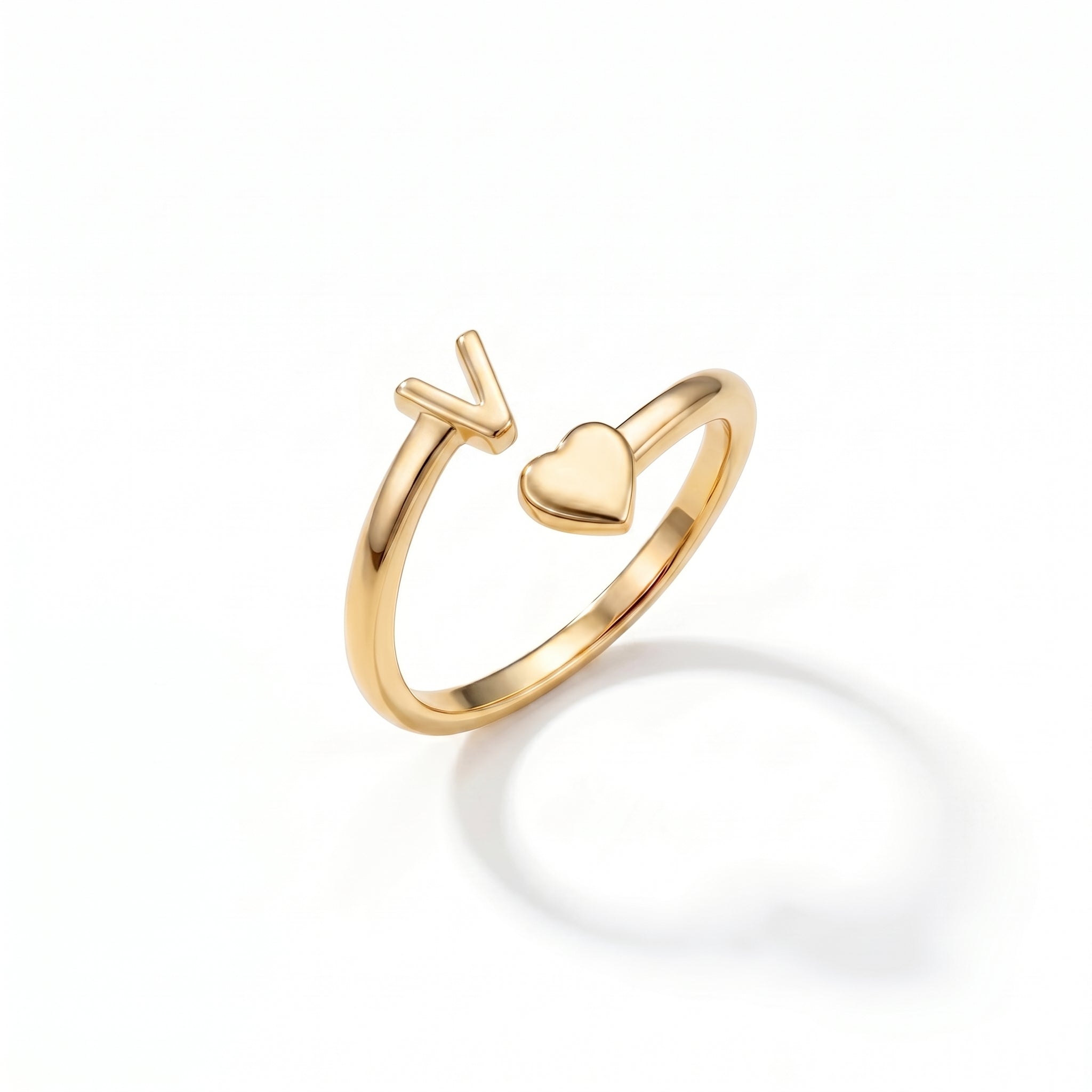 Adjustable Initial Ring "Sweetheart"