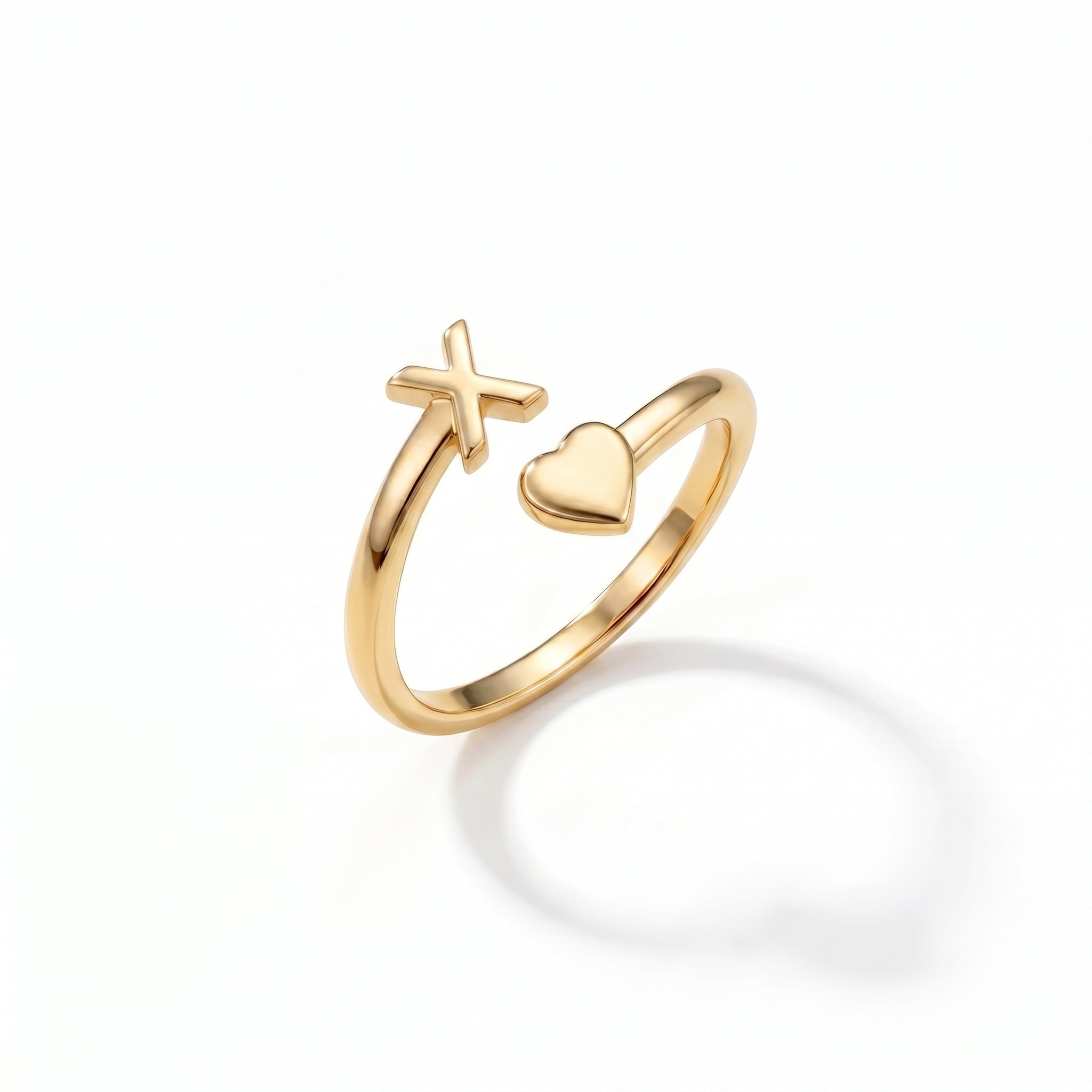 Adjustable Initial Ring "Sweetheart"