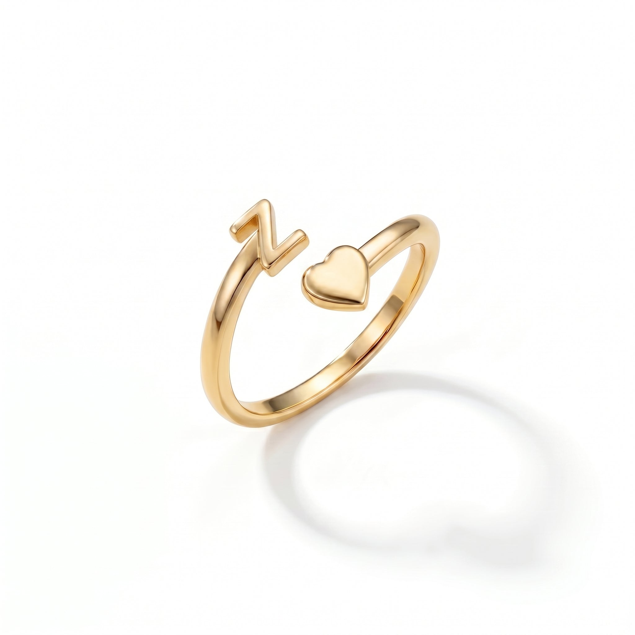 Adjustable Initial Ring "Sweetheart"