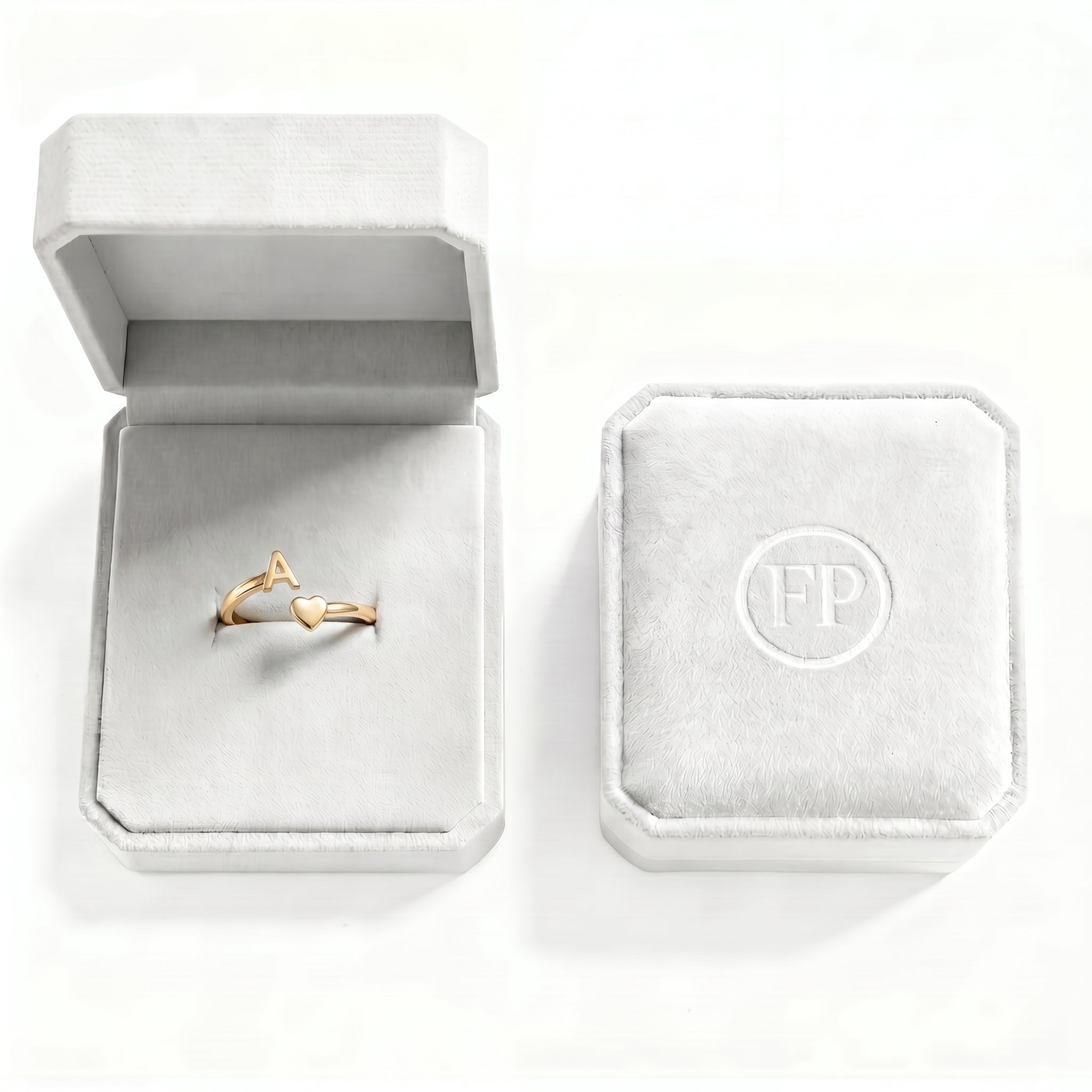 Adjustable Initial Ring "Sweetheart"