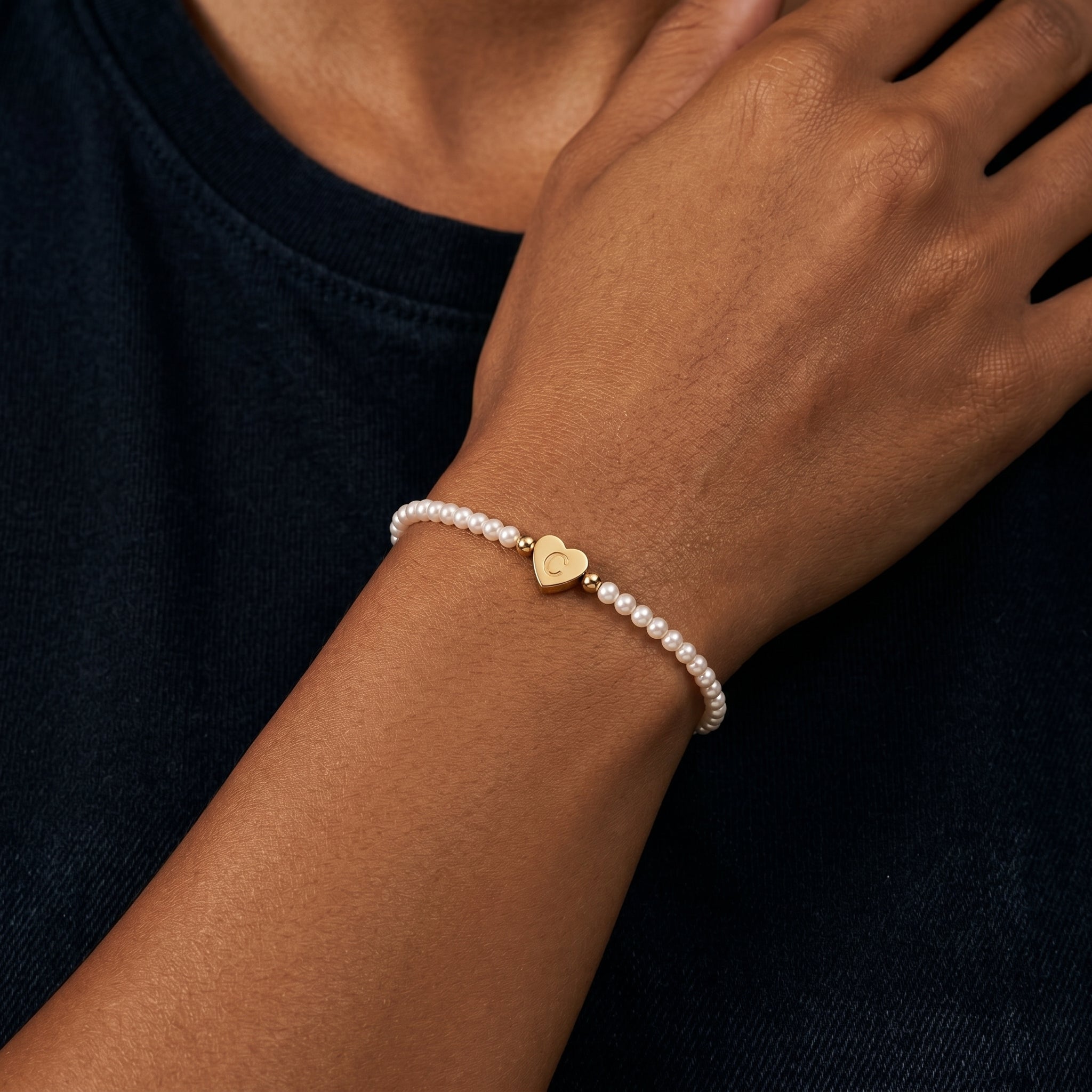 Initial Bracelet "Pearl"