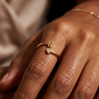 Adjustable Initial Ring "Sweetheart"