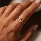 Adjustable Initial Ring "Sweetheart"